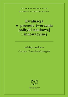 Ewaluacja w procesie tworzenia i realizacji polityki naukowej i innowacyjnej