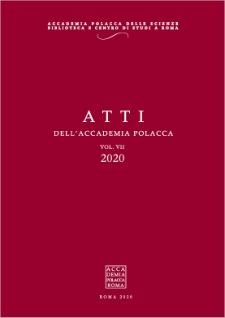 Atti dell'Accademia Polacca, vol. 7, 2020