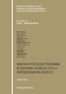 Miasta w procesie przemian. W kierunku nowego stylu zarządzania miejskiego