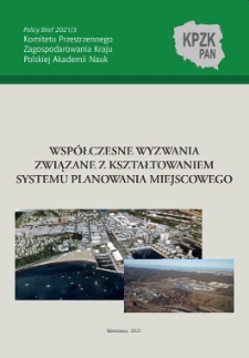 Współczesne wyzwania związane z kształtowaniem systemu planowania miejscowego