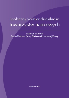 Społeczny wymiar działalności towarzystw naukowych