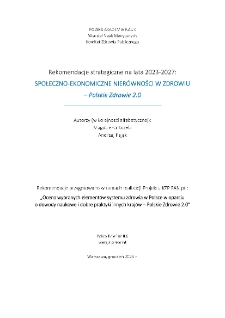 Społeczno-ekonomiczne nierówności w zdrowiu – Polskie Zdrowie 2.0, Policy Brief nr I.2