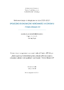 Społeczno-ekonomiczne nierówności w zdrowiu – Polskie Zdrowie 2.0, Policy Brief nr I.2
